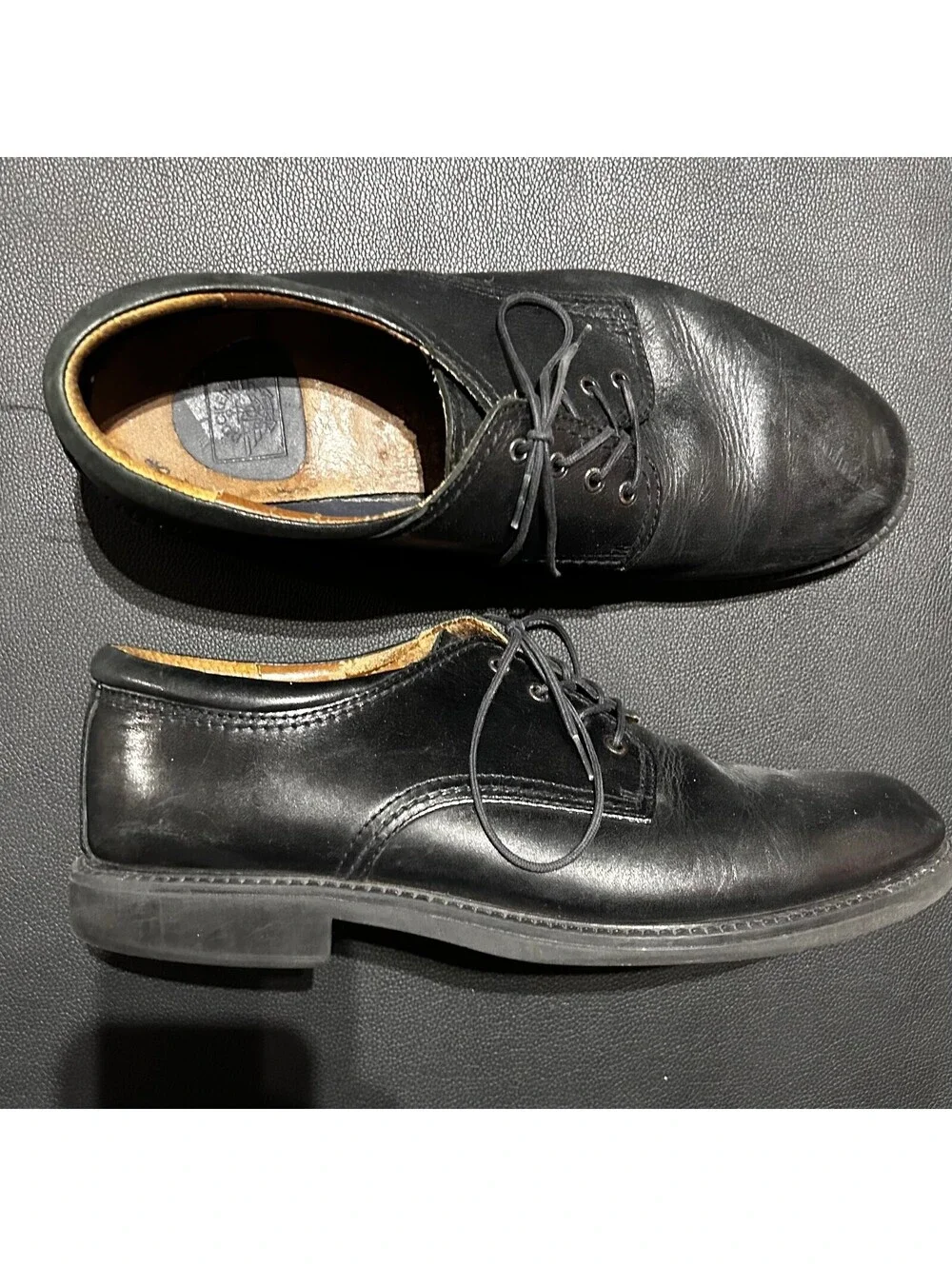 Dockers Black Leather Lace-Up Dress Shoes Men's 10.5